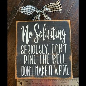 No soliciting sign